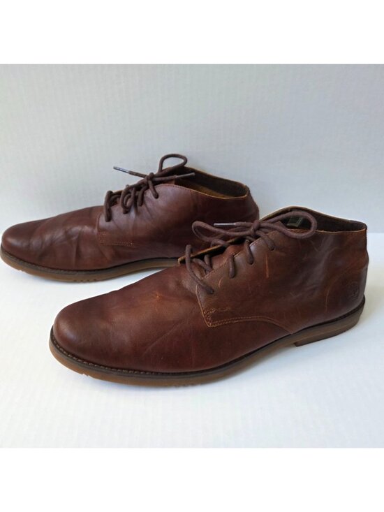 Timberland Chukka Boots Mens 11.5 Brown Leather Yorkdale Lace Up Ortholite A22GK main image 14